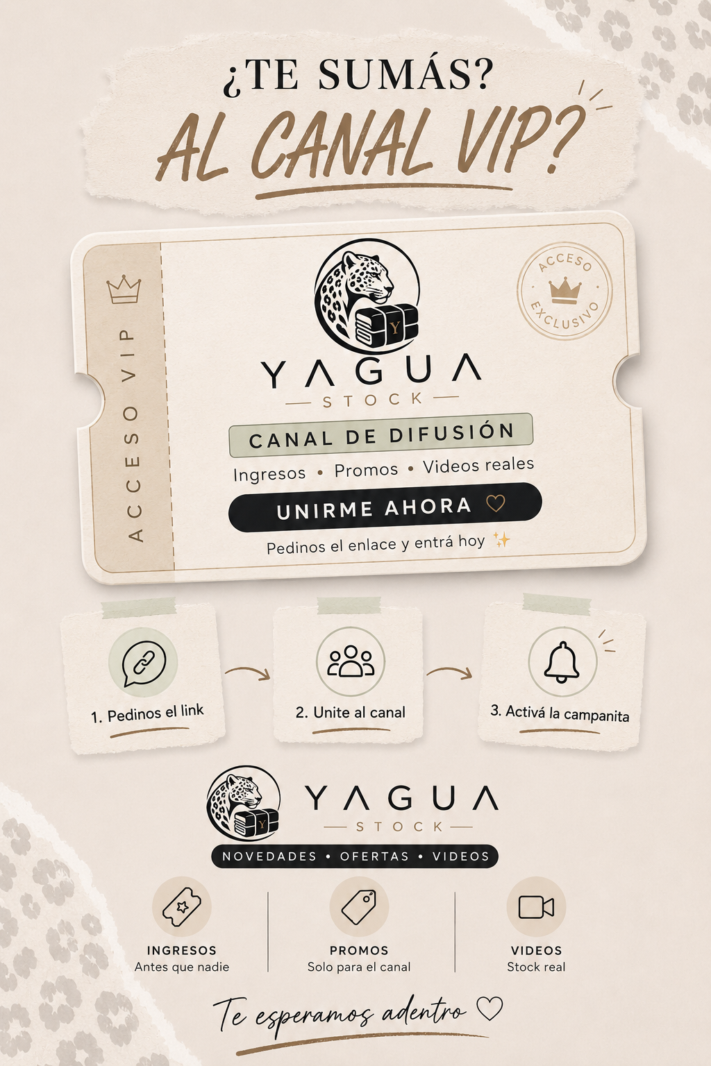 Canal de difusión Yaguá Stock